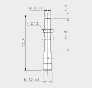 Induktiver Initiator M8 2mm Schliesser M12