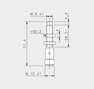 Induktiver Initiator M8 2mm Schliesser M12S