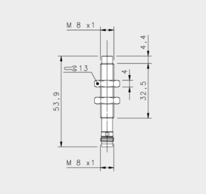 Induktiver Initiator M8 2mm Schliesser M8S