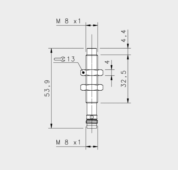 Induktiver Initiator M8 3mm Schliesser M8