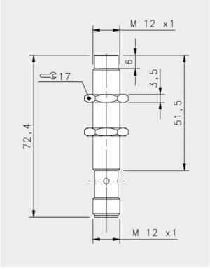 Induktiver Initiator M12 4mm Schliesser M12